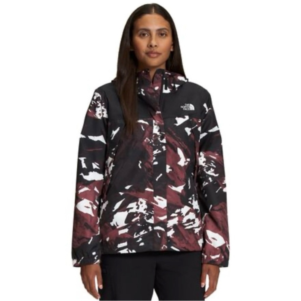 THE NORTH FACE | Printed Antora Jacket Ginger‎ Snowcap Mountains Print Sz Medium